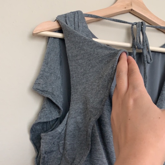 Ann Taylor LOFT Gray and light blue dress - Picture 4 of 6